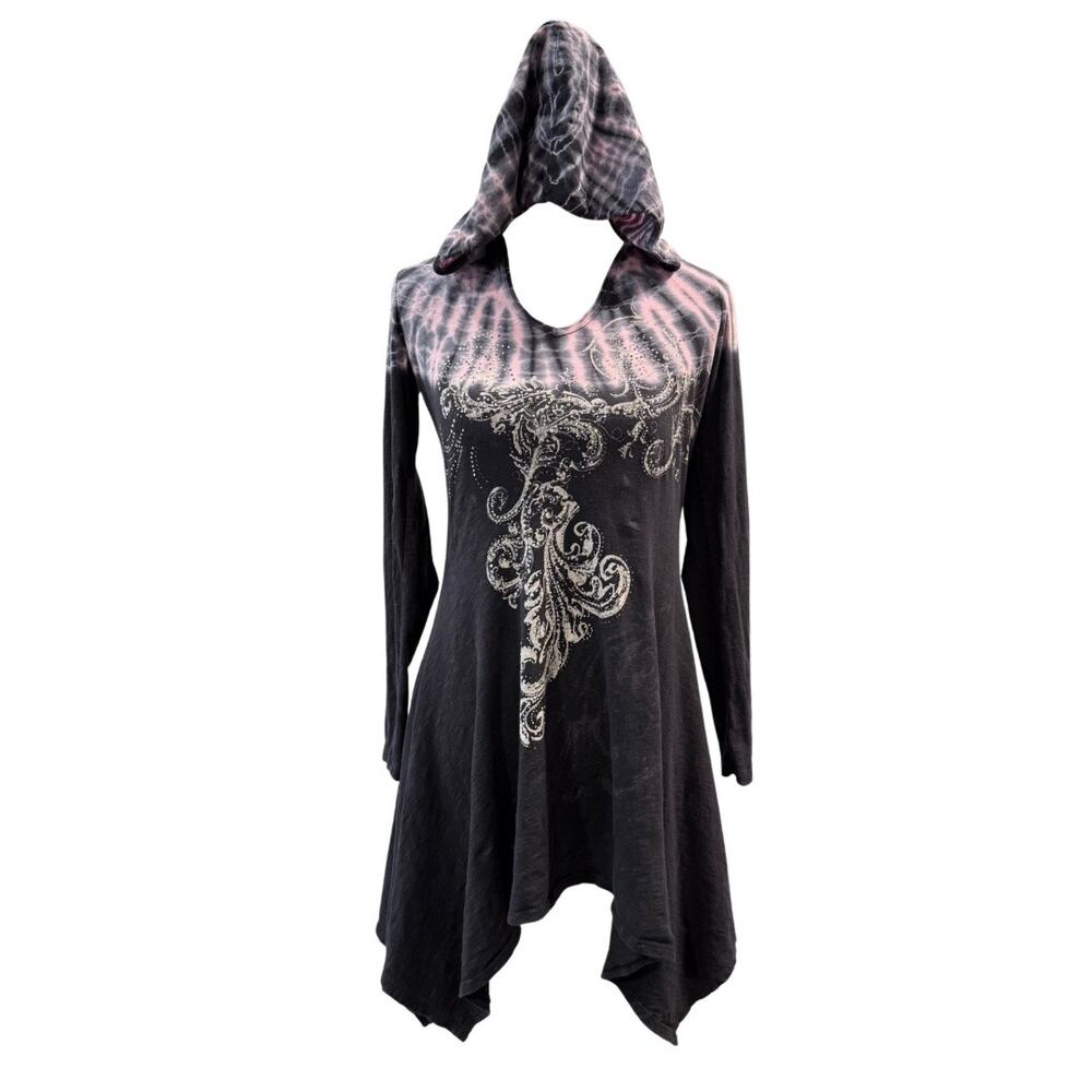 Vocal Women’s Tye Dye Embellished Hooded Dress Size S